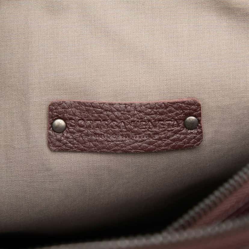 Bottega Veneta Intrecciato Trimmed Nappa Messenger Bag Brown Leather Very good condition - Box View
