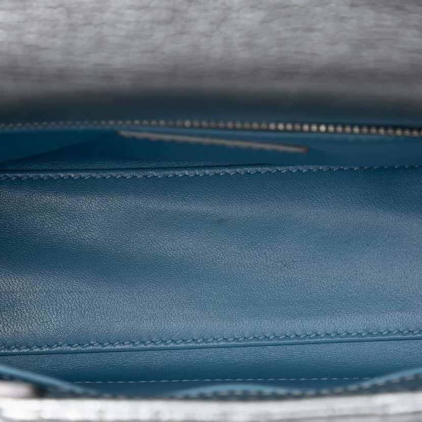 Dior Small Metallic Grained Calfskin Cannage My ABCDior Lady Dior Silver Leather Very good condition - Model View