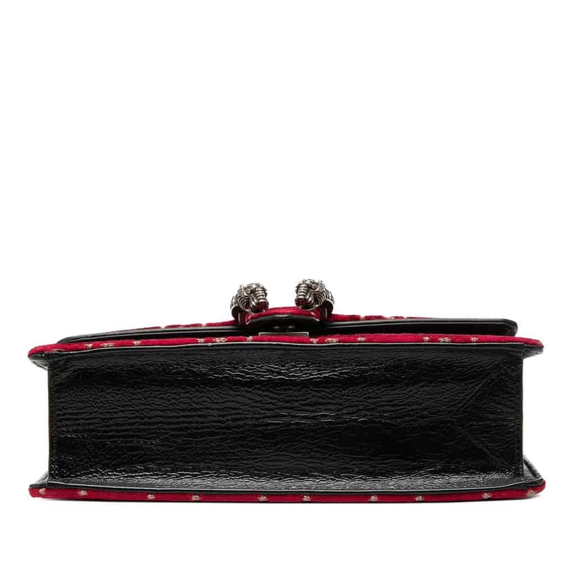 Gucci Medium GG Velvet Dionysus Crossbody Red Velvet Very good condition - Inside View