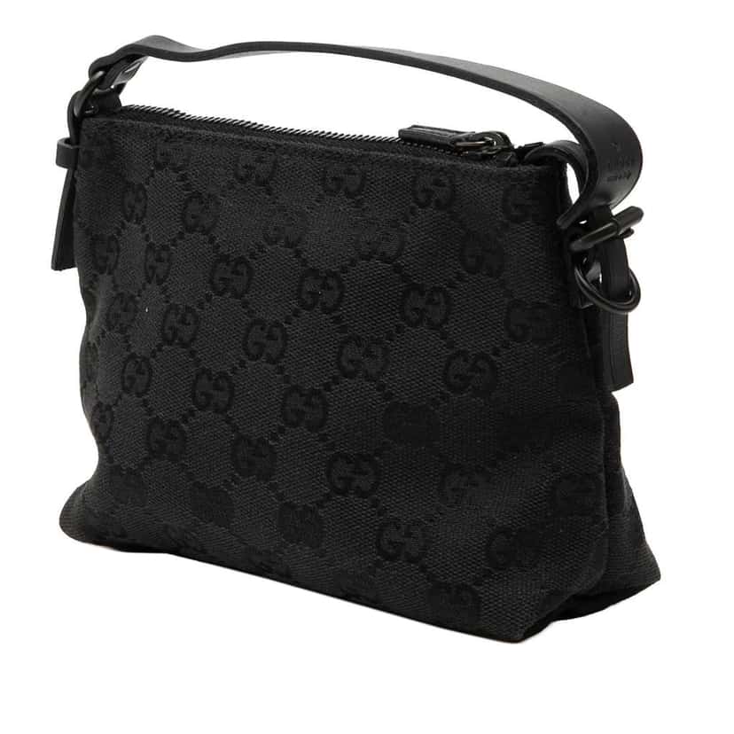 Gucci GG Canvas Handbag Black Canvas Very good condition - Back View