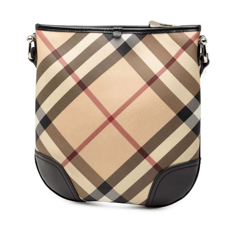 Burberry Supernova Check Coated Canvas Dryden Crossbody Beige Very good condition - Back View