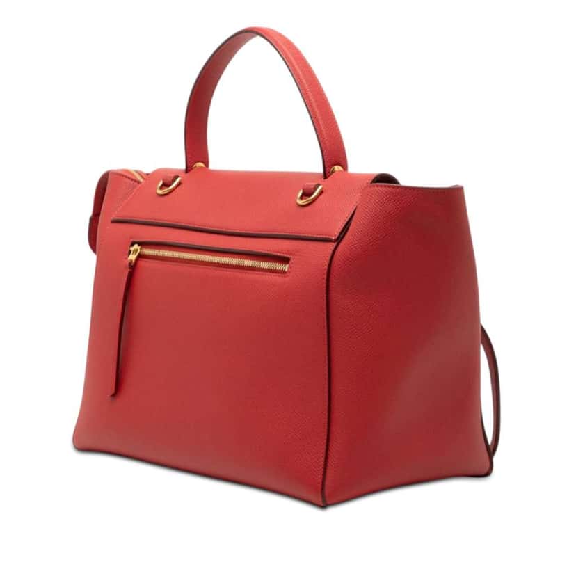 Celine Mini Leather Belt Bag Satchel Red Leather Very good condition - Back View