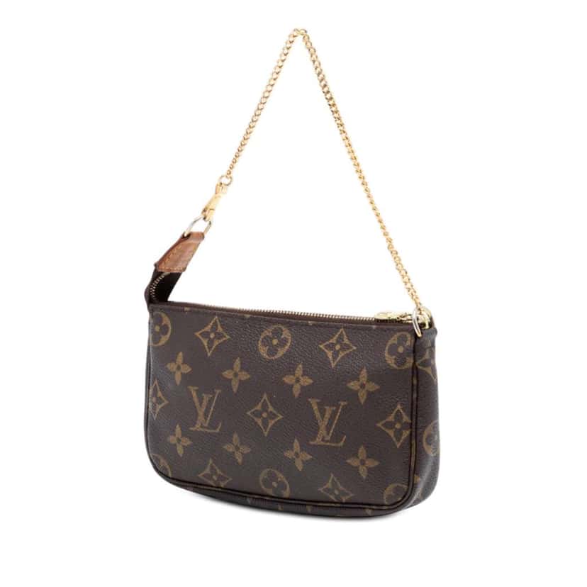 Louis Vuitton Monogram Mini Pochette Accessoires Brown Very good condition - Back View