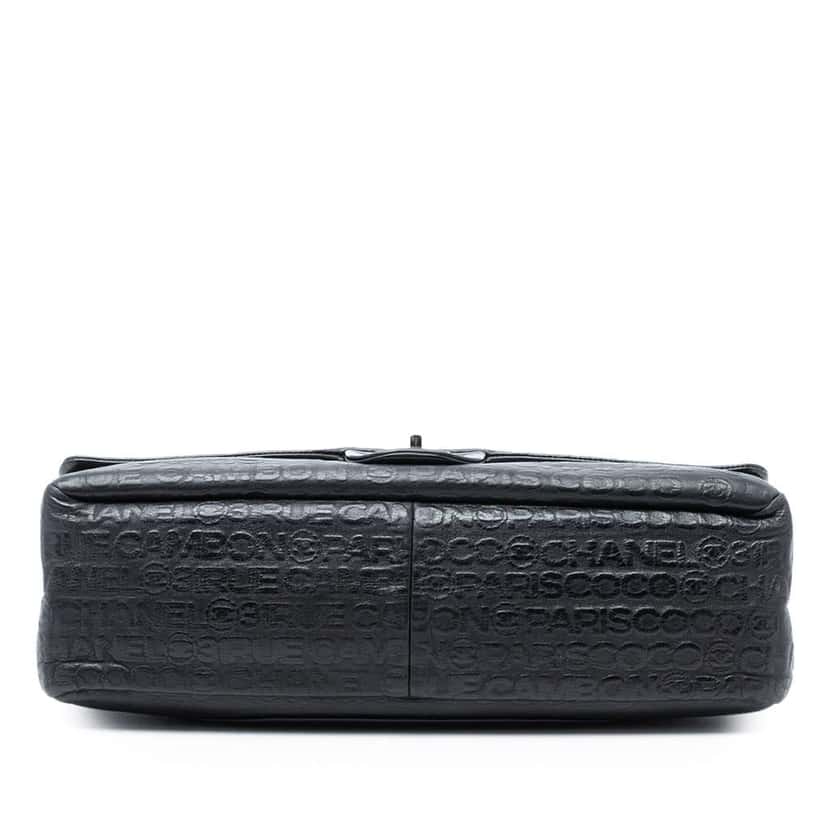 Chanel Maxi Embossed Calfskin 31 Rue Cambon Reissue 2.55 Double Flap Black Leather Very good condition - Inside View
