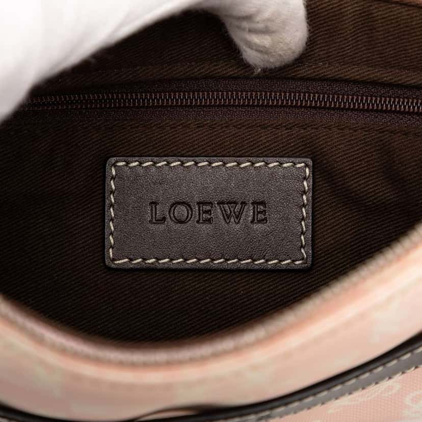 Loewe Anagram Coated Canvas Crossbody Pink Canvas Very good condition - Box View