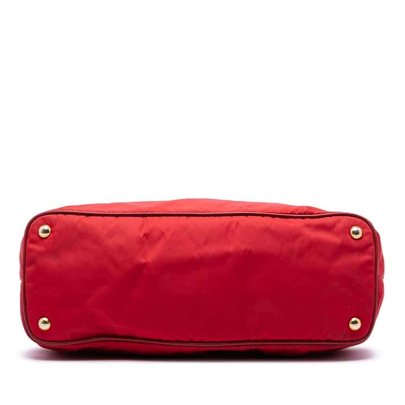 Prada Saffiano Trimmed Tessuto Tote Red Very good condition - Inside View