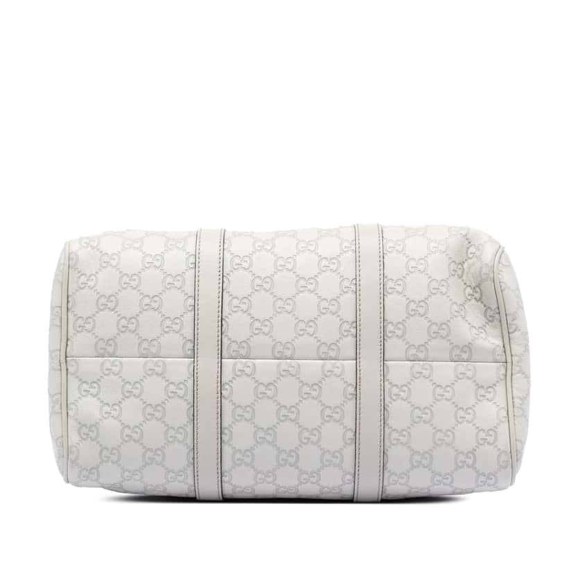 Gucci Medium Guccissima Joy Boston Bag White Leather Very good condition - Inside View