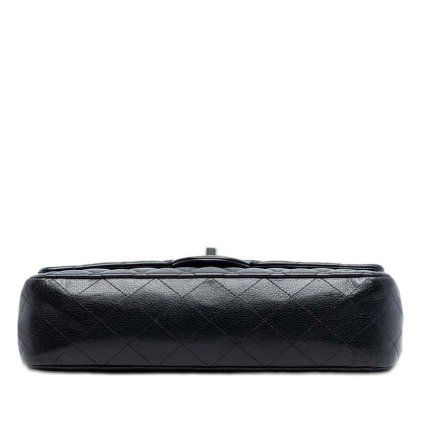 Chanel Medium Classic Caviar Double Flap Black Leather Very good condition - Inside View