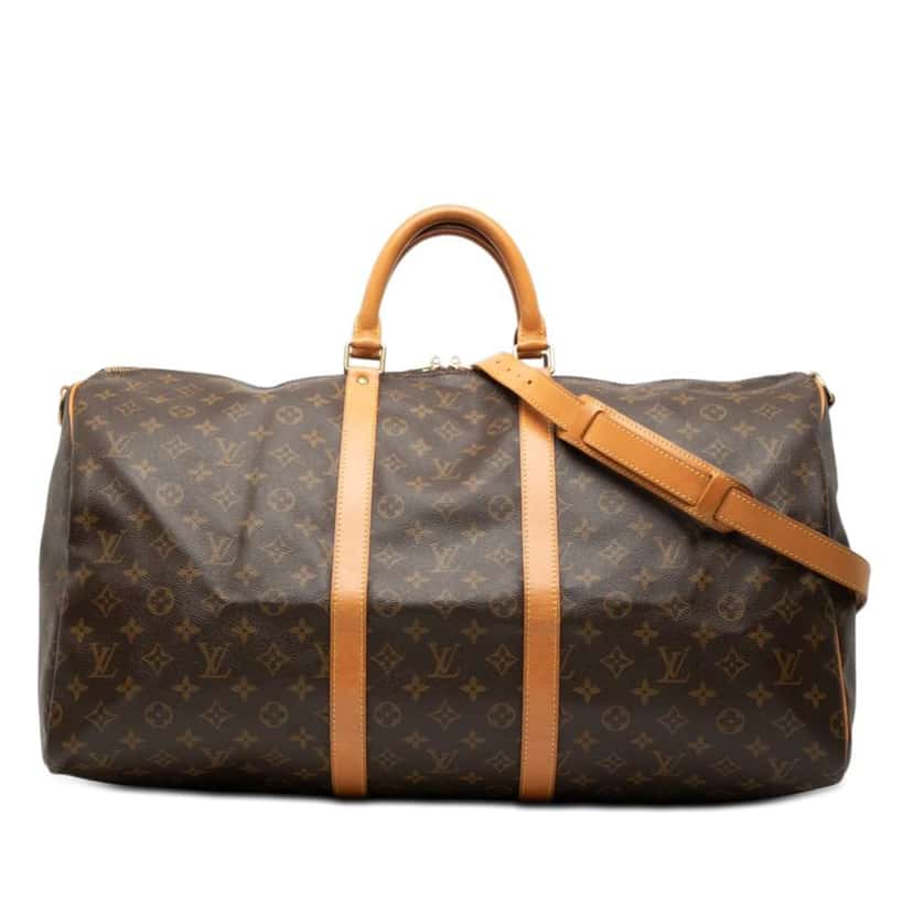 Louis Vuitton Monogram Keepall Bandouliere 55 Brown Good condition - Front View