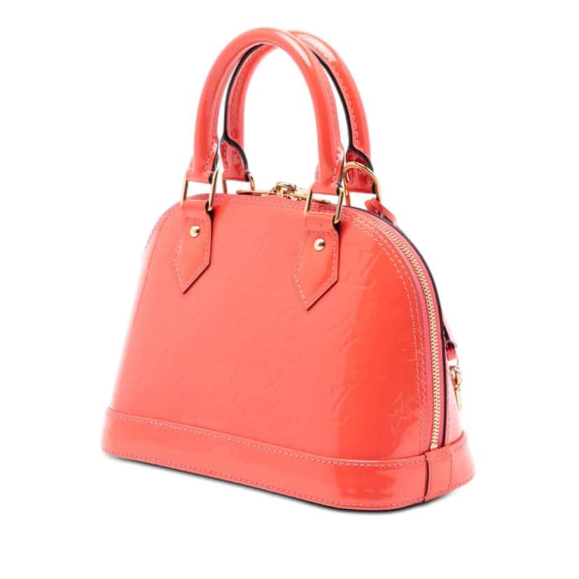 Louis Vuitton Monogram Vernis Alma BB Orange Leather Very good condition - Back View