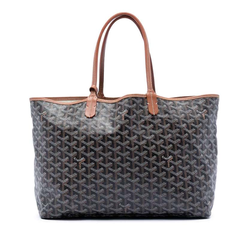 Goyard Goyardine Saint Louis PM Black Canvas Very good condition - Front View
