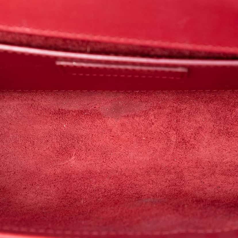 Saint Laurent Medium Smooth Calfskin Classic Monogram Kate Tassel Crossbody Red Leather Very good condition - Model View