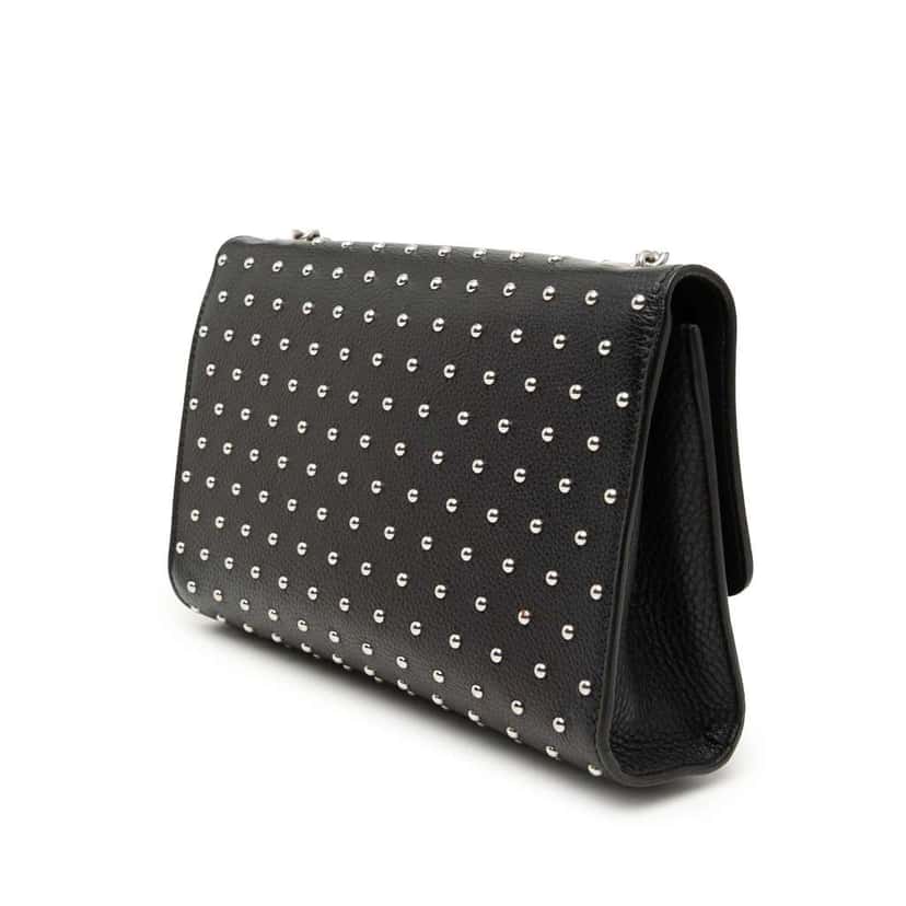 Gucci Medium Studded Leather Miss Bamboo Crossbody Black Leather Very good condition - Back View