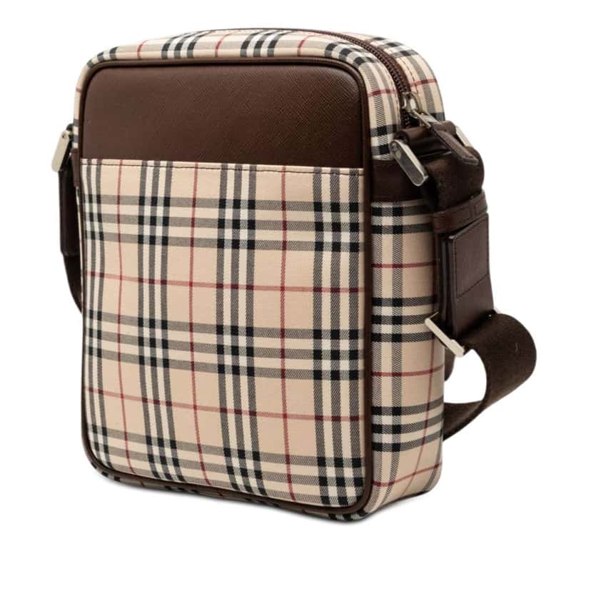 Burberry House Check Canvas Crossbody Beige Canvas Very good condition - Back View