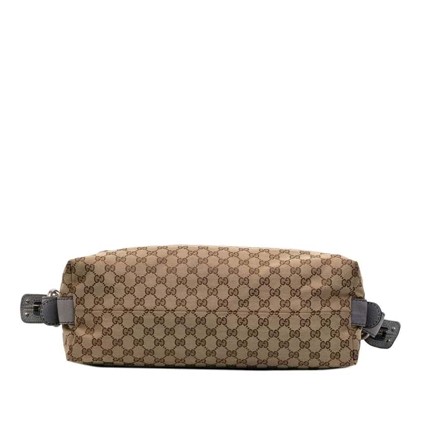 Gucci Medium GG Canvas Bamboo Bar Tote Beige Canvas Very good condition - Inside View