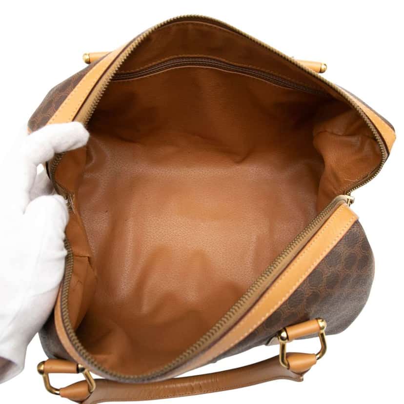 Celine Macadam Coated Canvas Boston Bag Brown Canvas Very good condition - Model View