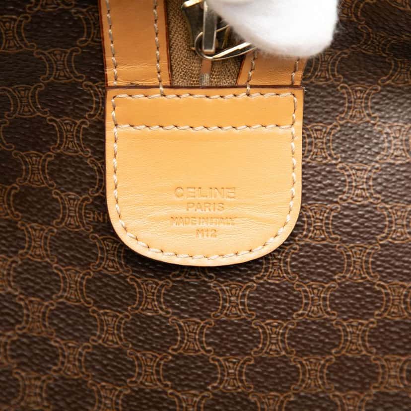 Celine Macadam Coated Canvas Boston Bag Brown Canvas Very good condition - Box View