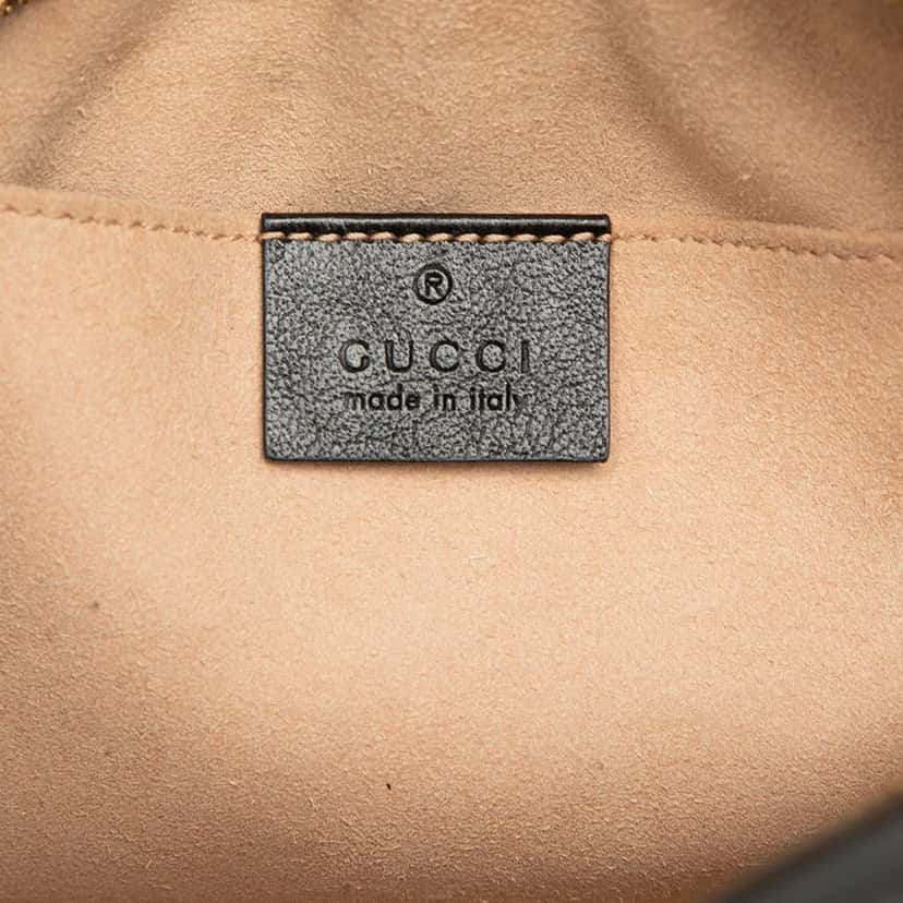 Gucci Small GG Marmont Matelasse GG Canvas and Leather Crossbody Beige Good condition - Box View