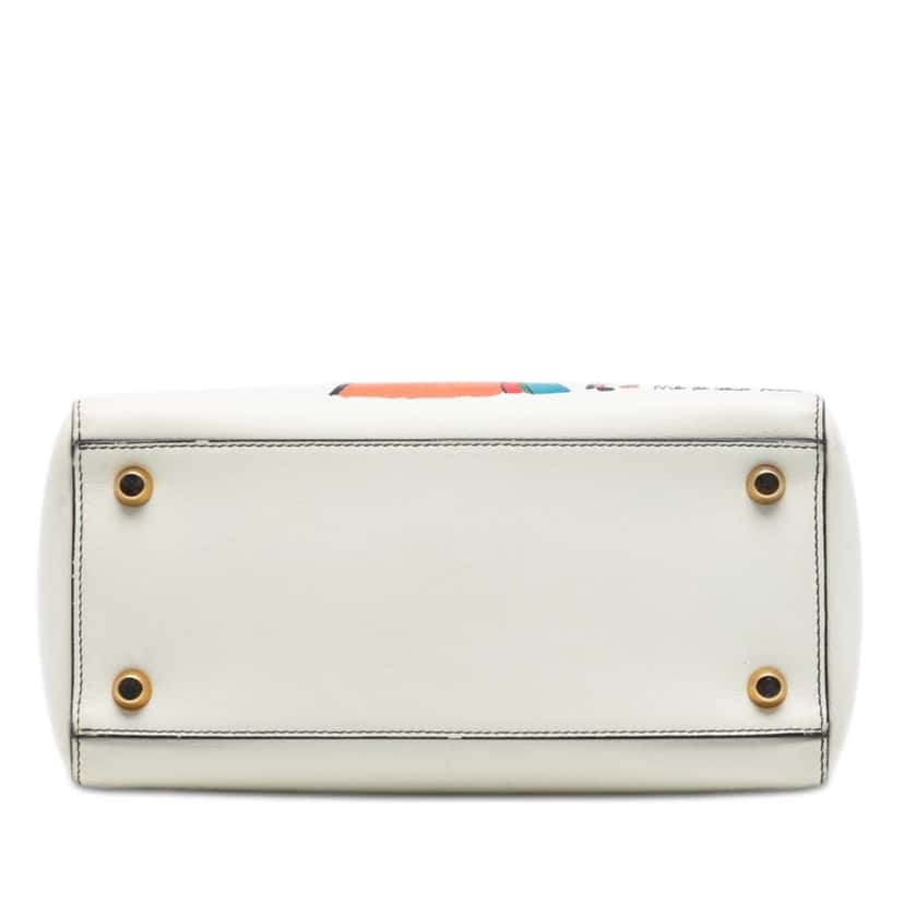 Dior Niki de Saint Phalle Medium Calfskin Vive L amour Lady Dior White Leather Very good condition - Inside View