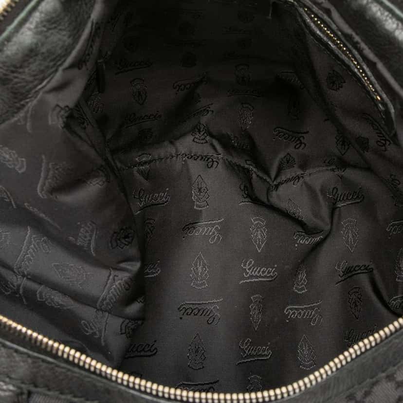 Gucci Medium Diamante Canvas Techno Horsebit Hobo Grey Canvas Good condition - Model View