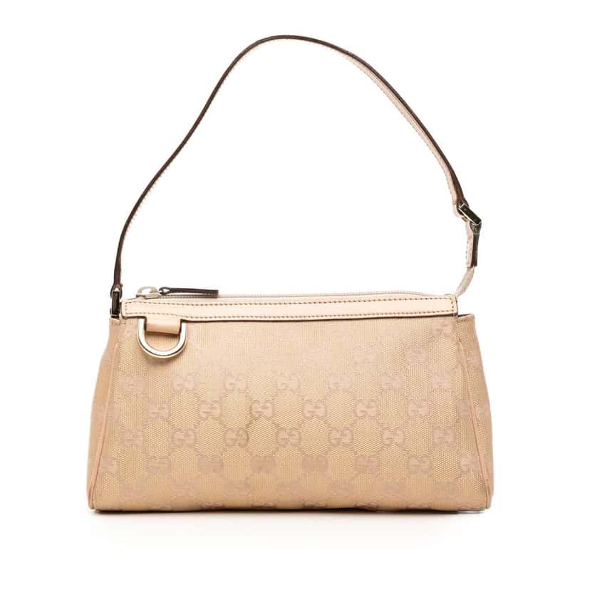 Gucci GG Canvas Abbey D Ring Pochette Beige Canvas Very good condition - Front View