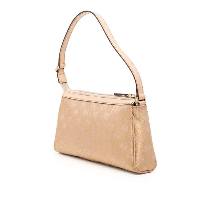 Gucci GG Canvas Abbey D Ring Pochette Beige Canvas Very good condition - Back View