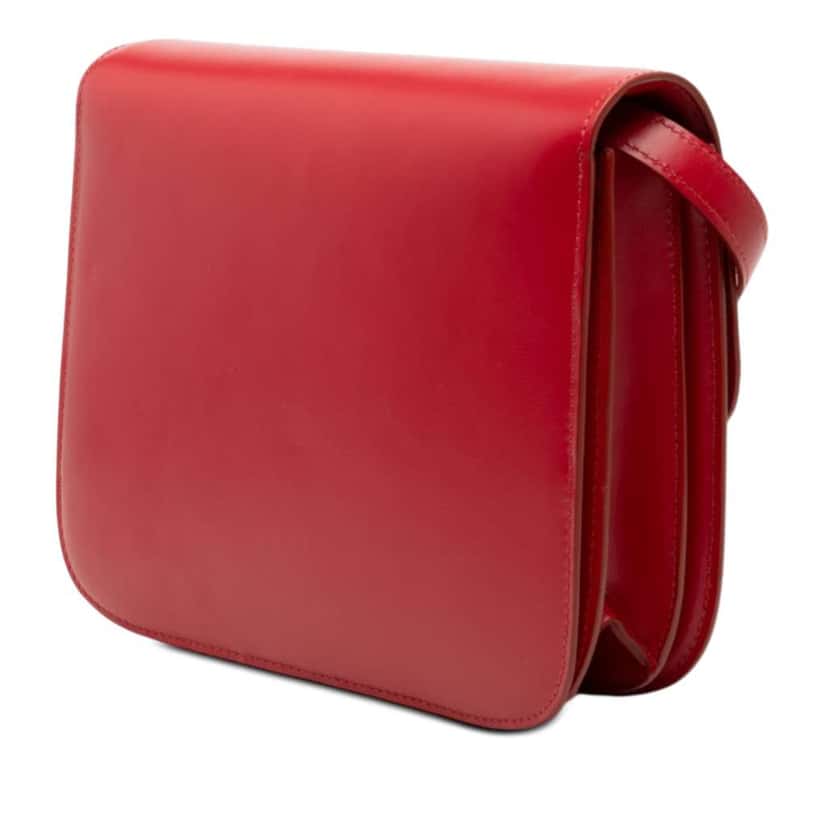 Celine Medium Calfskin Classic Box Red Leather Very good condition - Back View
