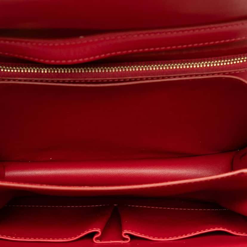 Celine Medium Calfskin Classic Box Red Leather Very good condition - Model View
