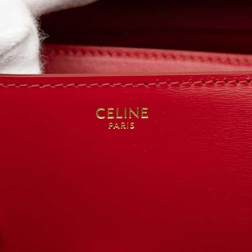 Celine Medium Calfskin Classic Box Red Leather Very good condition - Box View