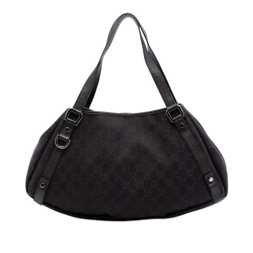 Gucci GG Denim Abbey D Ring Tote Brown Denim Very good condition - Front View