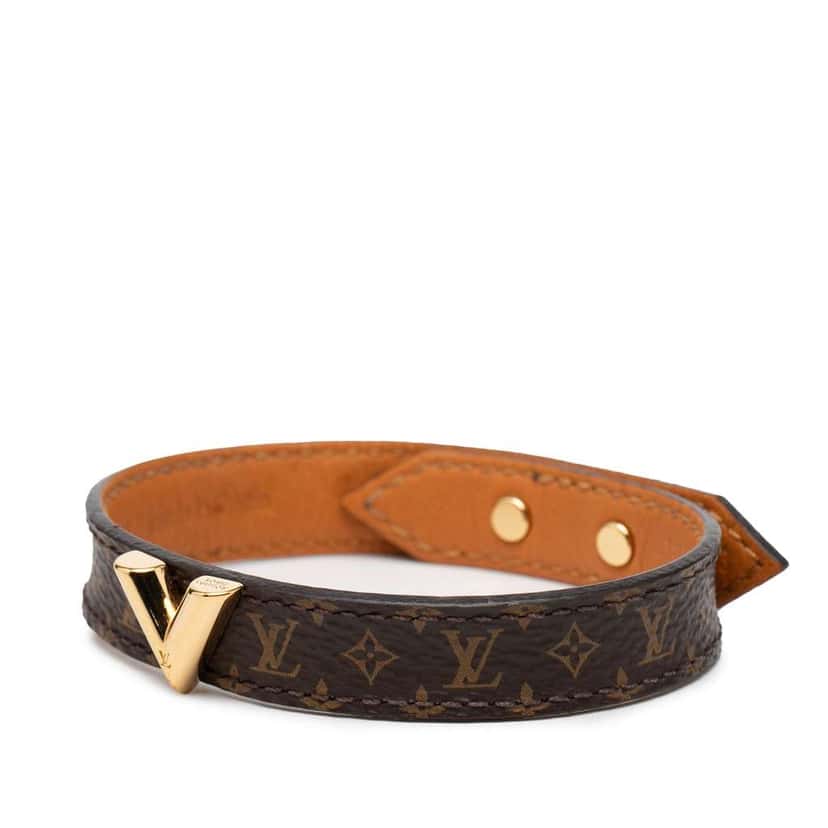 Louis Vuitton Monogram Essential V Bracelet Brown Very good condition - Back View