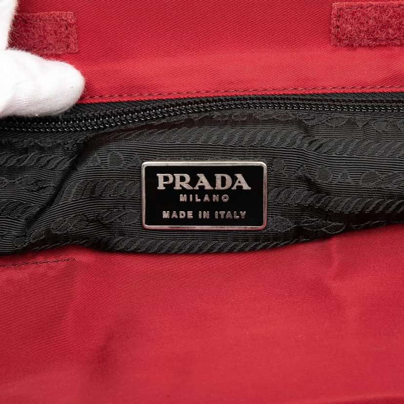 Prada Tessuto Tote Red Very good condition - Box View