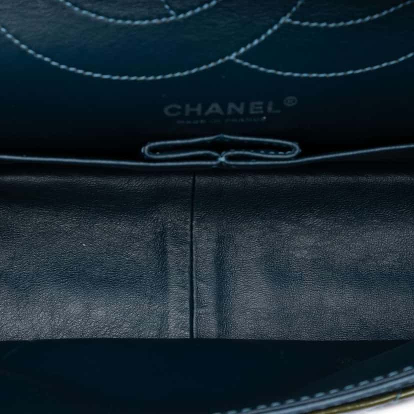 Chanel Quilted Patent Reissue 2.55 Double Flap 227 Brown Leather Very good condition - Model View