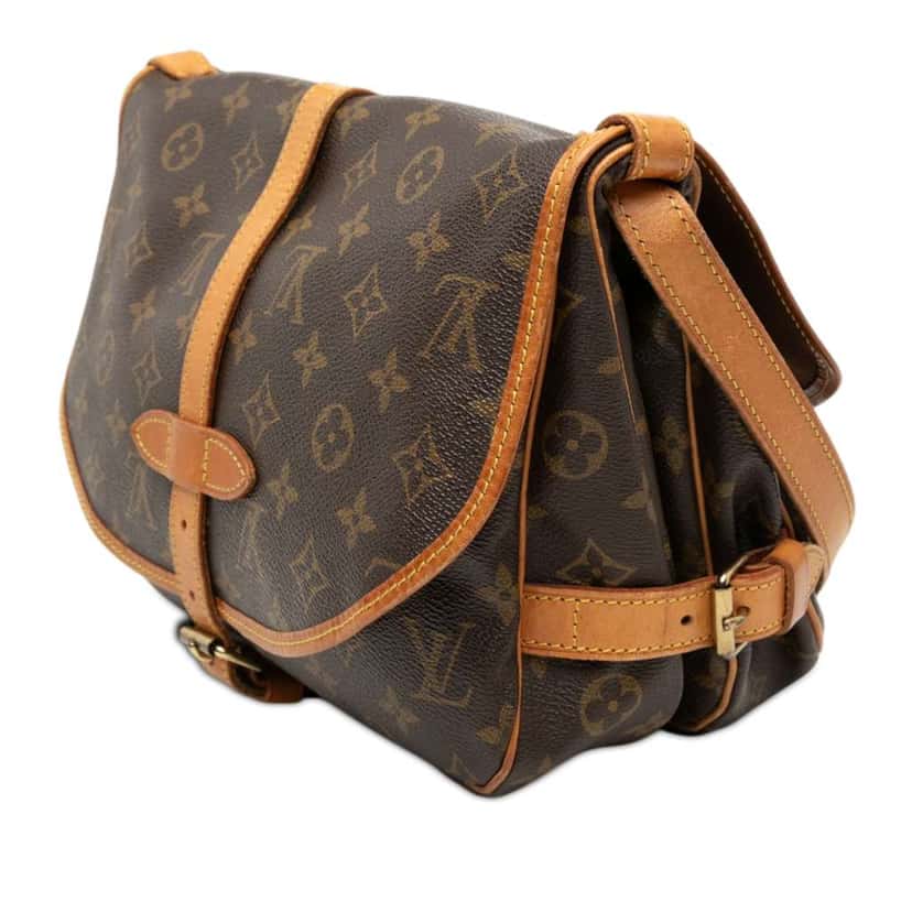 Louis Vuitton Monogram Saumur 25 Brown Very good condition - Back View