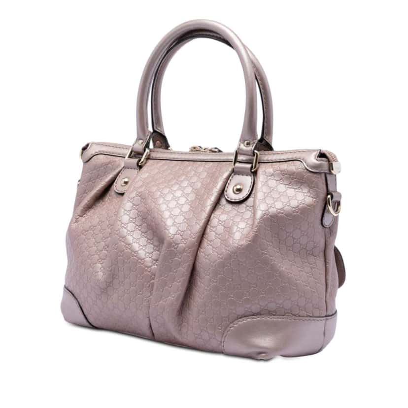 Gucci Microguccissima Sukey Satchel Purple Leather Very good condition - Back View