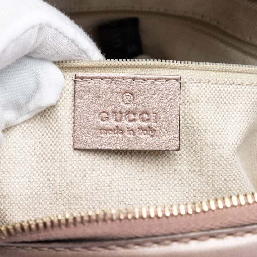 Gucci Microguccissima Sukey Satchel Purple Leather Very good condition - Box View