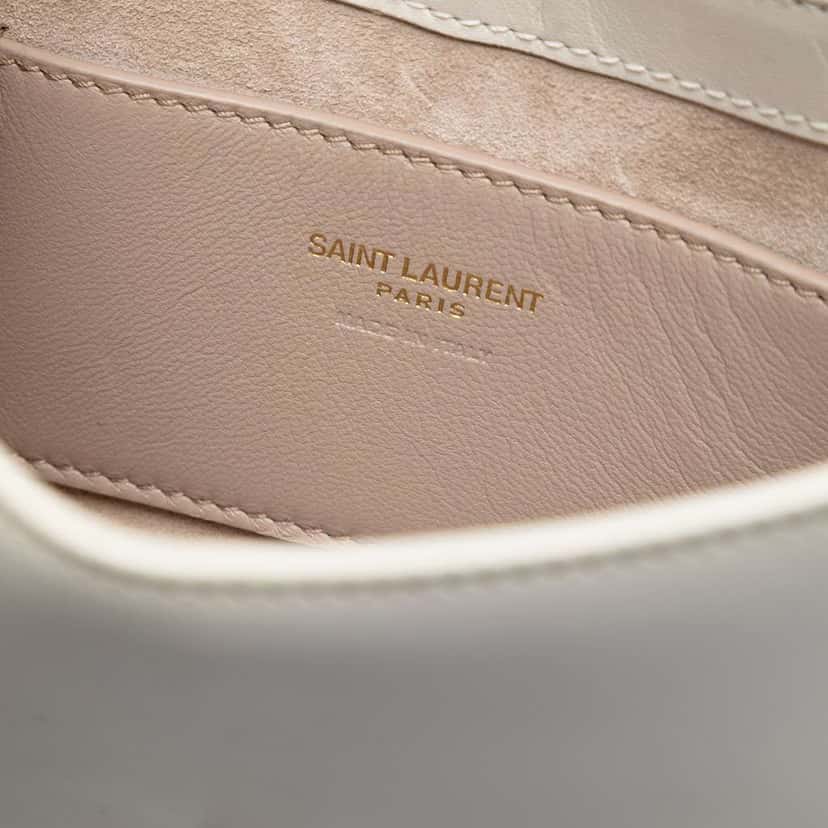 Saint Laurent Mini Smooth Calfskin Le 5 a 7 White Leather Very good condition - Box View