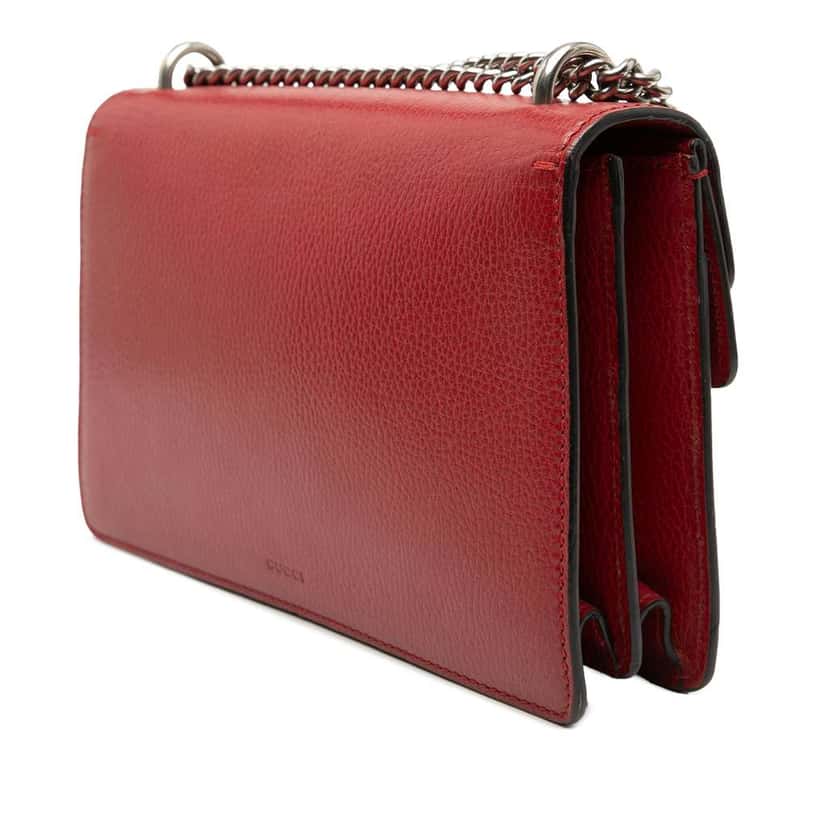 Gucci Medium Leather Dionysus Shoulder Bag Red Leather Very good condition - Back View