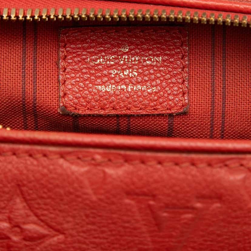 Louis Vuitton Monogram Empreinte Speedy Bandouliere 25 Red Leather Good condition - Box View