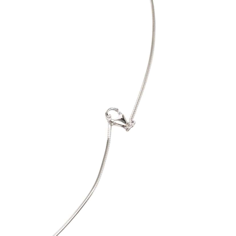 Hermès Palladium Plated Enamel Cage D H Pendant Necklace Silver Metal Very good condition - Model View