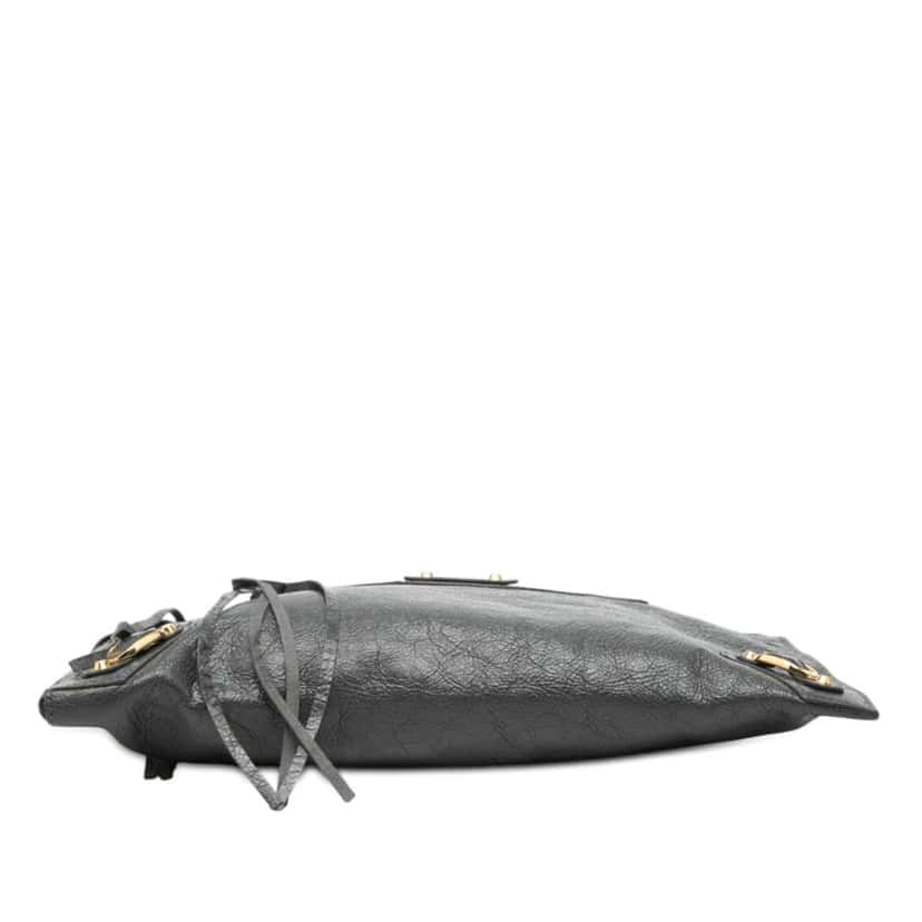 Balenciaga Lambskin Motocross Classic Zip Around Flat Clutch Grey Leather Good condition - Inside View