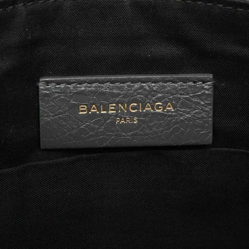 Balenciaga Lambskin Motocross Classic Zip Around Flat Clutch Grey Leather Good condition - Box View