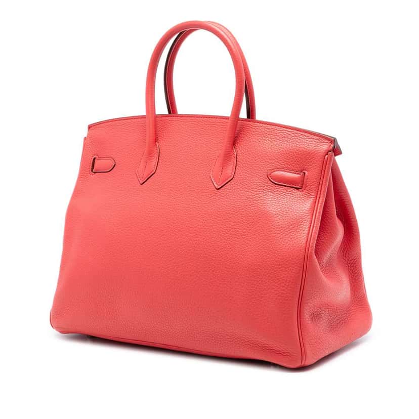 Hermès Clemence Birkin Retourne 35 Pink Leather Very good condition - Back View