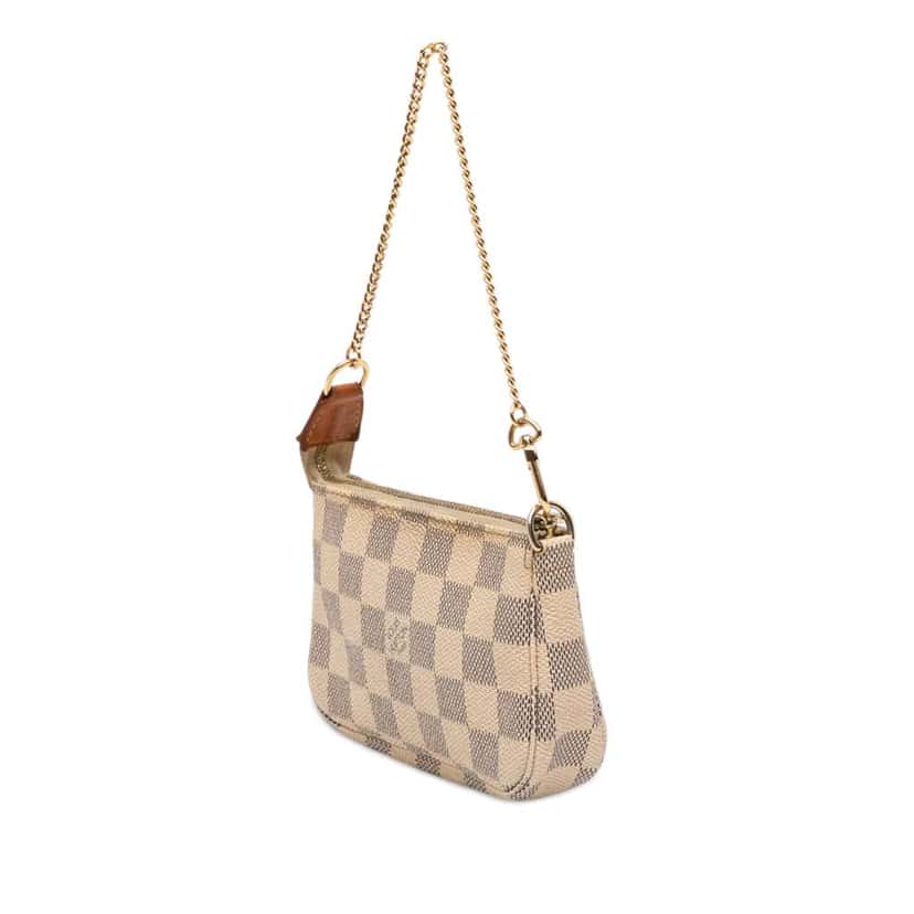 Louis Vuitton Damier Azur Mini Pochette Accessoires White Very good condition - Back View