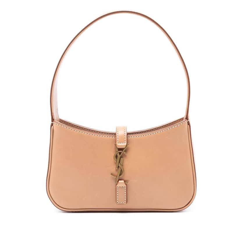 Saint Laurent Mini Smooth Calfskin Le 5 a 7 Brown Leather Very good condition - Front View