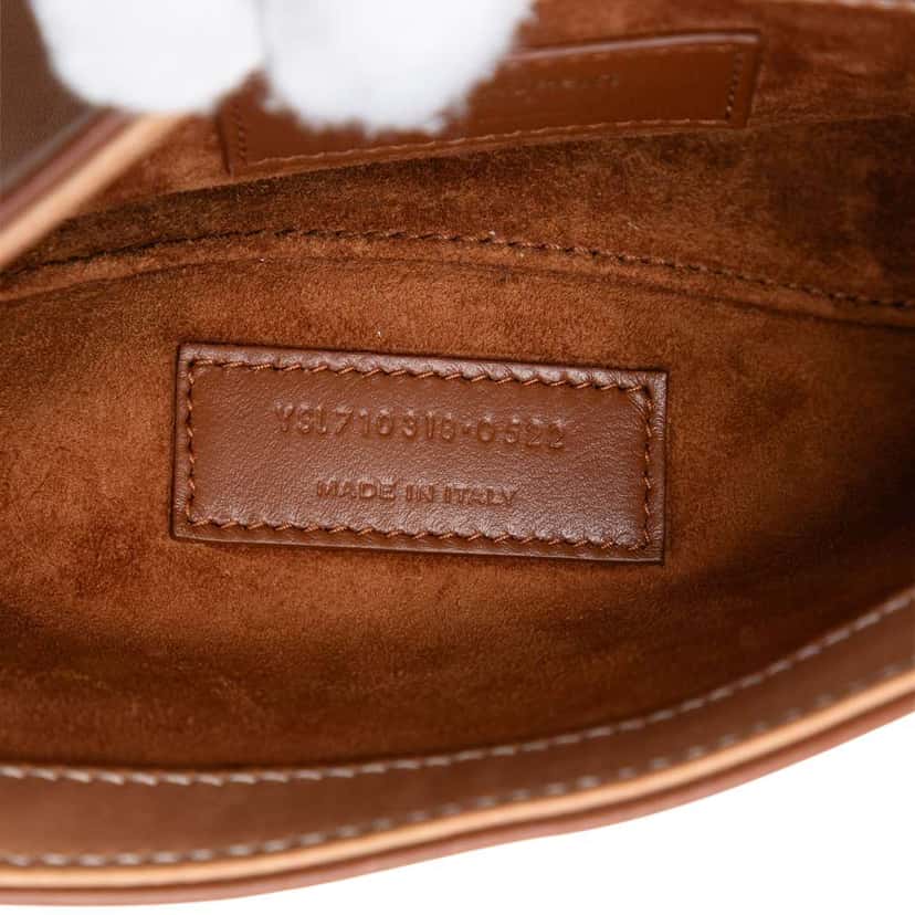 Saint Laurent Mini Smooth Calfskin Le 5 a 7 Brown Leather Very good condition - Box View
