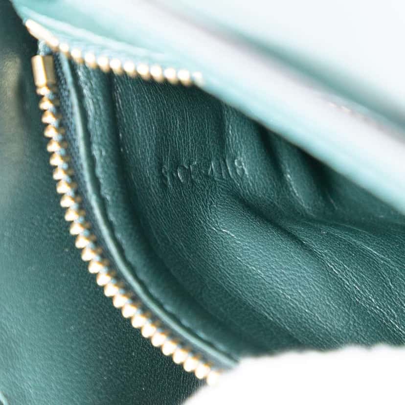 Celine Small Calfskin Classic Box Green Leather Very good condition - Box View