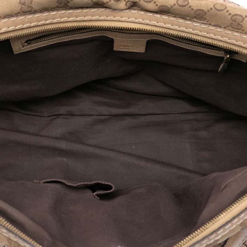 Gucci GG Canvas Jockey Boston Bag Beige Canvas Very good condition - Model View