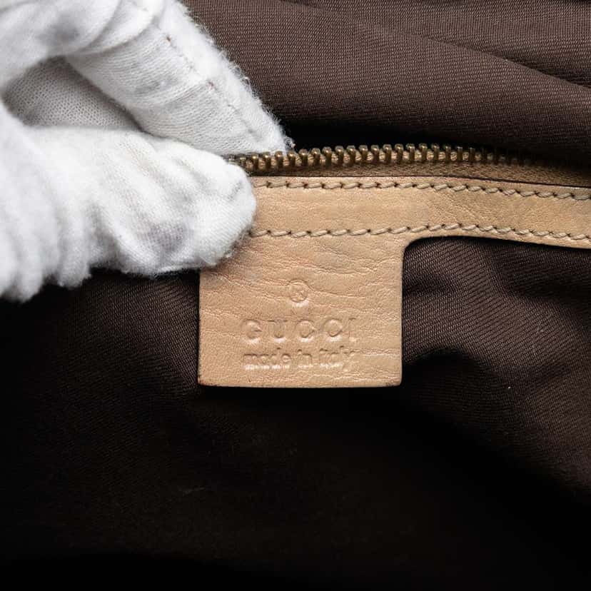 Gucci GG Canvas Jockey Boston Bag Beige Canvas Very good condition - Box View