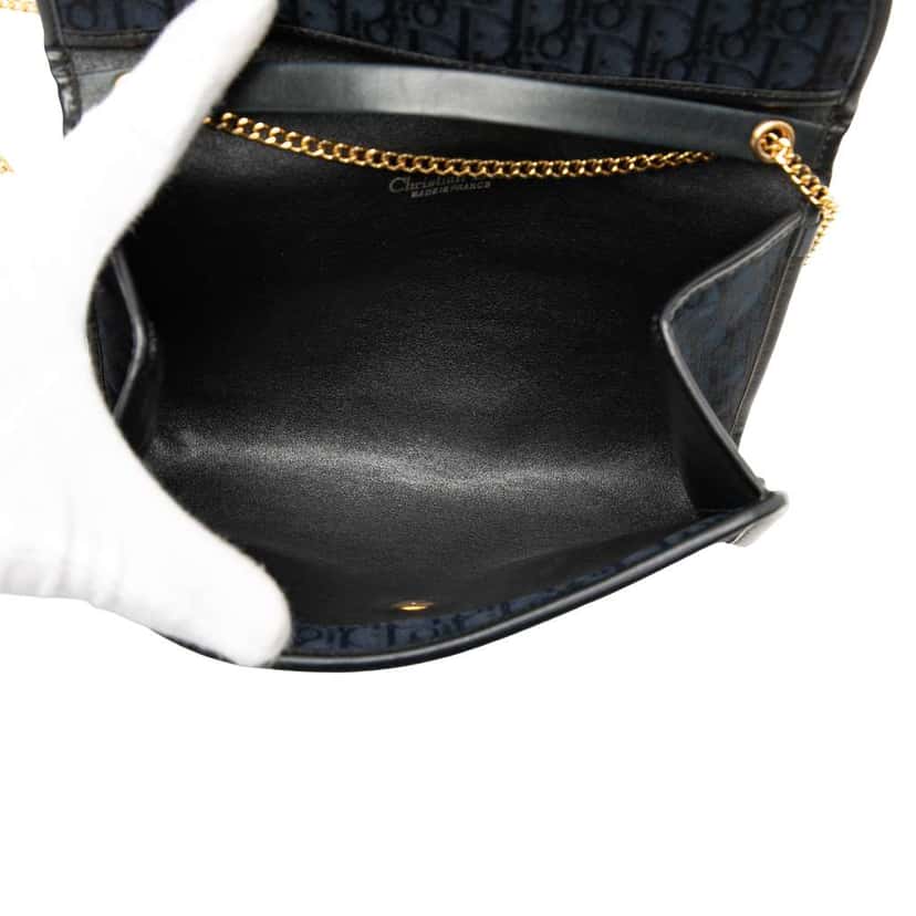 Dior Diorissimo Trotter Canvas Chain Crossbody Blue Canvas Very good condition - Model View
